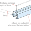 Picture of “MULTITASKING” CLAMP PROFILE FOR GLASS SHELVES