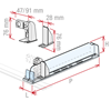Immagine di SEPARATORE "RIBALTA" - STOPPER A "T" E SPINGITORE LARGO SX E STRETTO DX