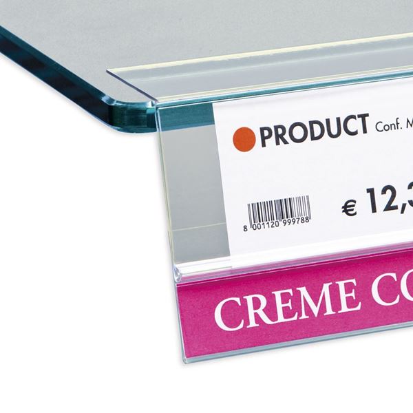 Picture of FIXED PROFILE "SLIM" FOR EXTRA INFORMATION - with adhesive