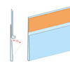 Picture of FIXED PROFILE "SLIM" FOR EXTRA INFORMATION - with adhesive