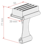 Immagine di SUPPORTO MAGNETICO PER PANNELLO MERCEOLOGICO