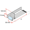 Immagine di PROXI ON SHELF PLATE (modulo largo / stopper inclinato / spingitore alto / forza media)