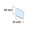 Imagen de Tope H.60 mm por PROXI sin guías para portaprecios (módulo estrecho)