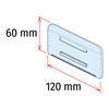 Imagen de Tope H.60 mm por PROXI con guías para portaprecios (módulo ancho)