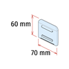 Imagen de Tope H.60 mm por PROXI sin guías para portaprecios (módulo estrecho)