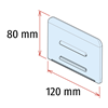 Imagen de Tope H.80 mm por PROXI con guías para portaprecios (módulo ancho)