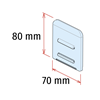 Imagen de Tope H.80 mm por PROXI con guías para portaprecios (módulo estrecho)