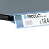 Immagine di PORTAPREZZO FISSO PER RIPIANI IN VETRO - ETICHETTA H.MAX 18 MM