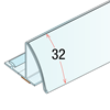 Picture of RAIL WITH ROUND POCKET FRONT - to place on the shelf - with diviser rail