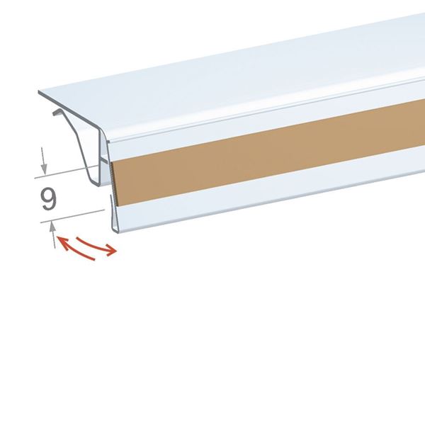 Picture of FLIP-UP SUPPORT WITH TAPE FOR SHELVES - FROM 3 TO 10 MM THICK