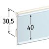 Immagine di PORTAPREZZO PER RIPIANO CEFLA MONOBLOCCO - ETICHETTA H.MAX 40 MM