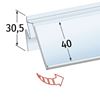Immagine di PORTAPREZZO BASCULANTE PER RIPIANO CEFLA MONOBLOCCO - ETICHETTA H.MAX 40 MM