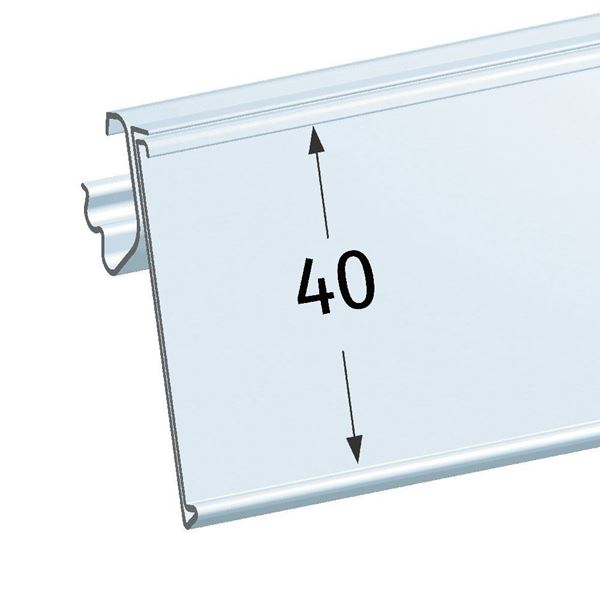 Imagen de PERFIL BASCULANTE PARA FRONTALES DE BALDA CON DOBLE VARILLA - ETIQUETA H.MAX 40 MM