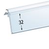 Immagine di PORTAPREZZO BASCULANTE PER FILO Ø 6 MM - ETICHETTA H.MAX 32 MM