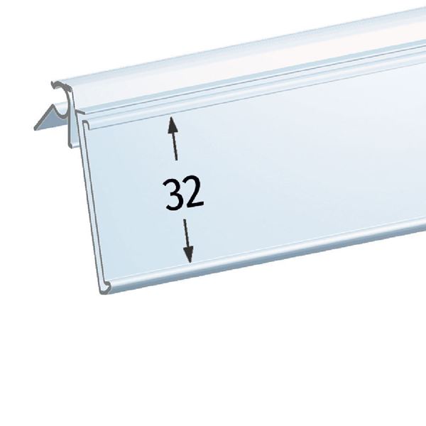 Immagine di PORTAPREZZO BASCULANTE PER FILO Ø 6 MM - ETICHETTA H.MAX 32 MM