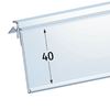 Immagine di PORTAPREZZO BASCULANTE PER FILO Ø 6 MM - ETICHETTA H.MAX 40 MM