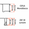 Immagine di PORTAPREZZO BASCULANTE PER RIPIANO CEFLA MONOBLOCCO - ETICHETTA H.MAX 40 MM