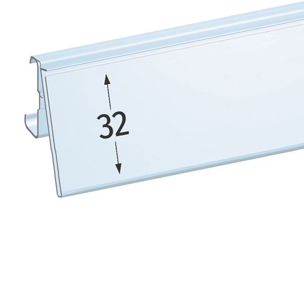 Immagine di PORTAPREZZO BASCULANTE PER RIPIANO CEFLA SYSTEM25 - ETICHETTA H.MAX 32 MM - SENZA UNGHIA