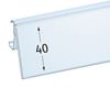 Immagine di PORTAPREZZO BASCULANTE PER RIPIANO CEFLA SYSTEM25 - ETICHETTA H.MAX 40 MM - SENZA UNGHIA