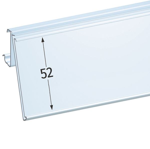 Immagine di PORTAPREZZO BASCULANTE PER RIPIANO CEFLA SYSTEM25 - ETICHETTA H.MAX 52 MM - CON UNGHIA