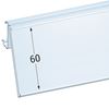 Immagine di PORTAPREZZO BASCULANTE PER RIPIANO CEFLA SYSTEM25 - ETICHETTA H.MAX 60 MM - CON UNGHIA
