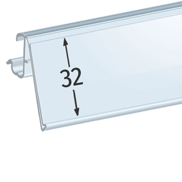 Immagine di PORTAPREZZO BASCULANTE PER RIPIANO CEFLA SYSTEM10 - ETICHETTA H.MAX 32 MM