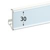 Immagine di PORTAPREZZI PER RIPIANO TEGOMETALL - LINDE - STOREBEST - INCLINAZIONE A 2 POSIZIONI - ETICHETTA H.MAX 30 MM