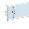 Immagine di PORTAPREZZI PER RIPIANO TEGOMETALL - LINDE - STOREBEST - INCLINAZIONE A 2 POSIZIONI - ETICHETTA H.MAX 40 MM