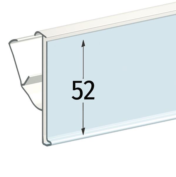 Immagine di PORTAPREZZI PER RIPIANO TEGOMETALL - LINDE - STOREBEST - INCLINAZIONE A 2 POSIZIONI - ETICHETTA H.MAX 52 MM