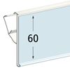 Immagine di PORTAPREZZI PER RIPIANO TEGOMETALL - LINDE - STOREBEST - INCLINAZIONE A 2 POSIZIONI - ETICHETTA H.MAX 60 MM