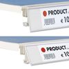 Immagine di PORTAPREZZI PER RIPIANO TEGOMETALL - LINDE - STOREBEST - INCLINAZIONE A 2 POSIZIONI - ETICHETTA H.MAX 26 MM