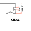 Immagine di PORTAPREZZO BASCULANTE PER RIPIANO SIDAC - ETICHETTA H.MAX 40 MM