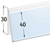 Immagine di PORTAPREZZO BASCULANTE PER RIPIANO SIDAC - INSERIMENTO LATERALE - ETICHETTA H.MAX 40 MM