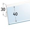 Immagine di PORTAPREZZO UNIVERSALE INCLINATO PER RIPIANO SIDAC - ETICHETTA H.MAX 40 MM