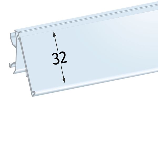 Image sur PORTE ETIQUETTE INCLINABLE POUR INTRAC IMZ25 (année 2013) - ETIQUETTE H.MAX 32 MM - sans ongle