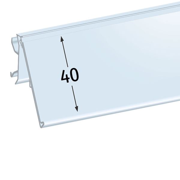 Image sur PORTE ETIQUETTE INCLINABLE POUR INTRAC IMZ25 (année 2013) - ETIQUETTE H.MAX 40 MM - sans ongle