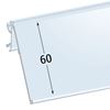 Image sur PORTE ETIQUETTE INCLINABLE POUR INTRAC IMZ25 (année 2013) - ETIQUETTE H.MAX 60 MM - sans ongle
