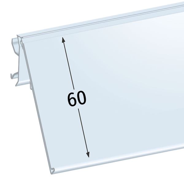 Image sur PORTE ETIQUETTE INCLINABLE POUR INTRAC IMZ25 (année 2013) - ETIQUETTE H.MAX 60 MM - sans ongle