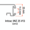 Image sur PORTE ETIQUETTE INCLINABLE POUR INTRAC IMZ25 (année 2013) - ETIQUETTE H.MAX 60 MM - sans ongle
