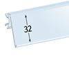 Immagine di PORTAPREZZO BASCULANTE PER INTRAC IMZ25 V15 (frontalino H.17 mm) - ETICHETTA H.MAX 32 MM