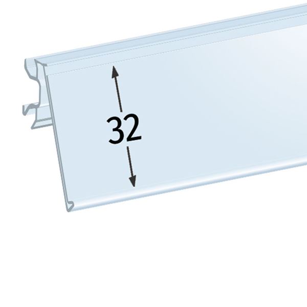 Immagine di PORTAPREZZO BASCULANTE PER INTRAC IMZ25 V15 (frontalino H.17 mm) - ETICHETTA H.MAX 32 MM