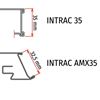 Immagine di PORTAPREZZO BASCULANTE PER INTRAC 35 - AMX35 - ETICHETTA H.MAX 32 MM