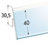 Image sur PORTE ETIQUETTE UNIVERSEL INCLINÉ pour étagère ZAF30 - ETIQUETTE H.MAX 40 MM