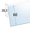 Image sur PORTE ETIQUETTE UNIVERSEL INCLINÉ pour étagère ZAF30 - ETIQUETTE H.MAX 40 MM