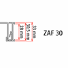 Image sur PORTE ETIQUETTE UNIVERSEL INCLINÉ pour étagère ZAF30 - ETIQUETTE H.MAX 40 MM