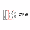 Picture of ZAF40 SHELF UNIVERSAL FLIP-UP DATASTRIP - LABEL H.MAX 40 MM