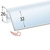 Immagine di PORTAPREZZO BASCULANTE PER RIPIANO ARNEG - ETICHETTA H.MAX 32 MM (senza unghia)