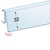Immagine di PORTAPREZZO BASCULANTE PER RIPIANI COSTAN (cursore stondato) - ETICHETTA H.MAX 32 MM