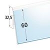 Immagine di PORTAPREZZO UNIVERSALE INCLINATO per ripiani OSCARTIELLE - ETICHETTA H.MAX 60 MM