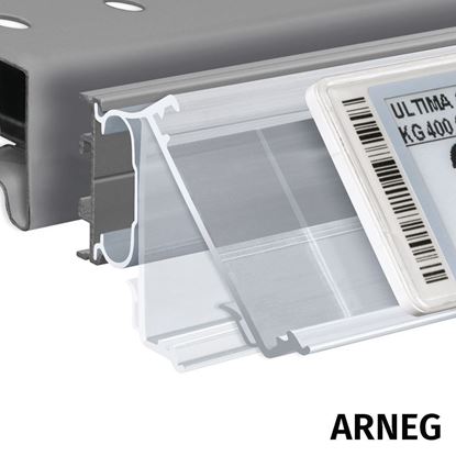 Immagine di PROFILO BASCULANTE PER BANCHI ARNEG H. 26 MM, COSTAN, LINDE E CURSORI A "C" per Pricer
